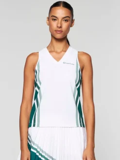 For The Court|Sergio Tacchini Women'S Monza Tennis Tank- Brilliant White