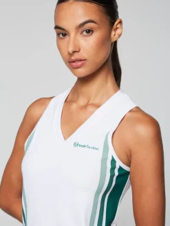 For The Court|Sergio Tacchini Women'S Monza Tennis Tank- Brilliant White