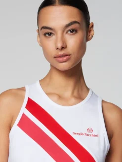 Tops And Sports Bras|Sergio Tacchini Women'S Ortica Tennis Tank- White