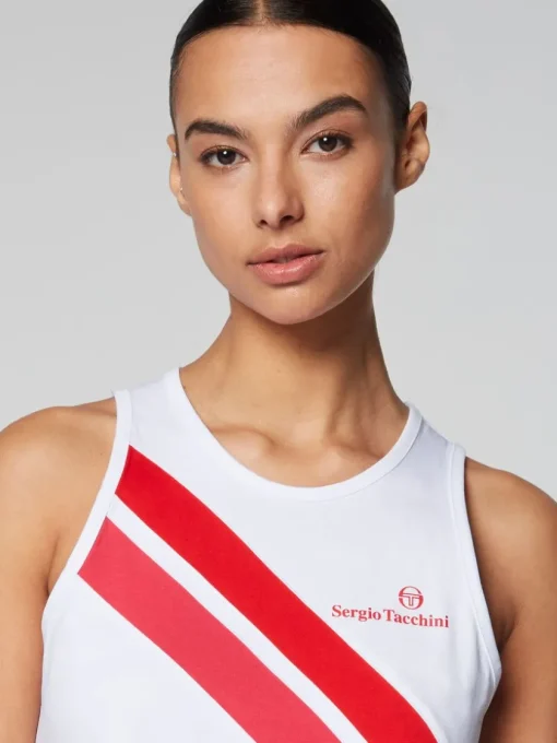 Tops And Sports Bras|Sergio Tacchini Women'S Ortica Tennis Tank- White