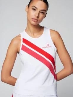 Tops And Sports Bras|Sergio Tacchini Women'S Ortica Tennis Tank- White