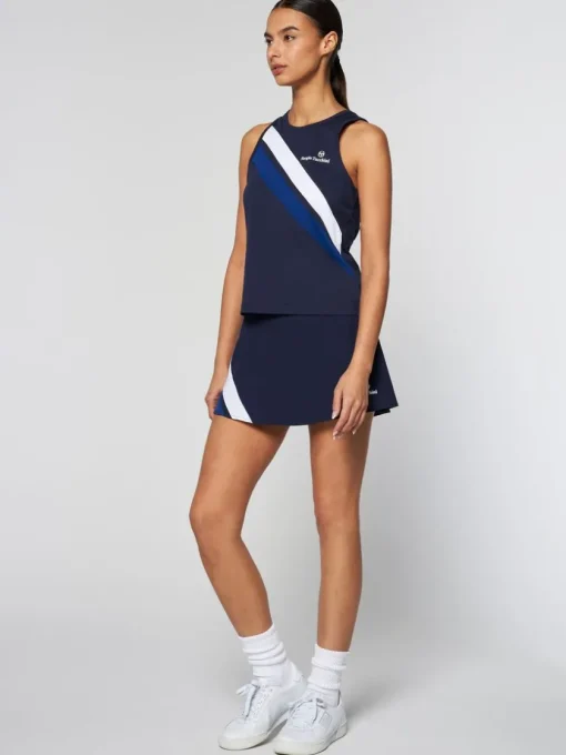 Tops And Sports Bras|Sergio Tacchini Women'S Ortica Tennis Tank- Maritime Blue