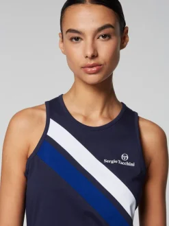 Tops And Sports Bras|Sergio Tacchini Women'S Ortica Tennis Tank- Maritime Blue