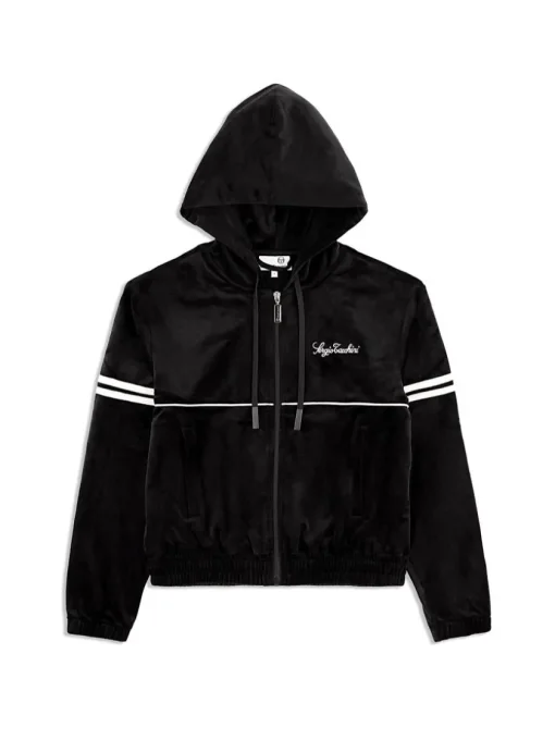 Velour|Sergio Tacchini Women'S Scopeto Hoodie- Black Beauty