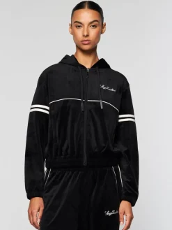 Velour|Sergio Tacchini Women'S Scopeto Hoodie- Black Beauty