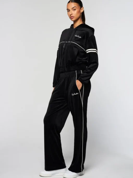 Velour|Sergio Tacchini Women'S Scopeto Hoodie- Black Beauty