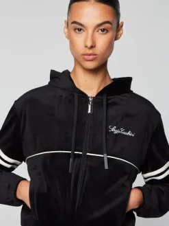 Velour|Sergio Tacchini Women'S Scopeto Hoodie- Black Beauty