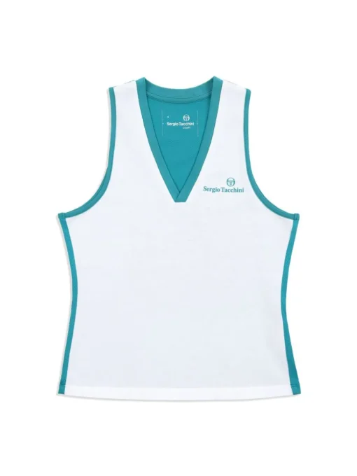 Tops And Sports Bras|Sergio Tacchini Women'S Vigentino Tennis V-Neck Tank Top- White