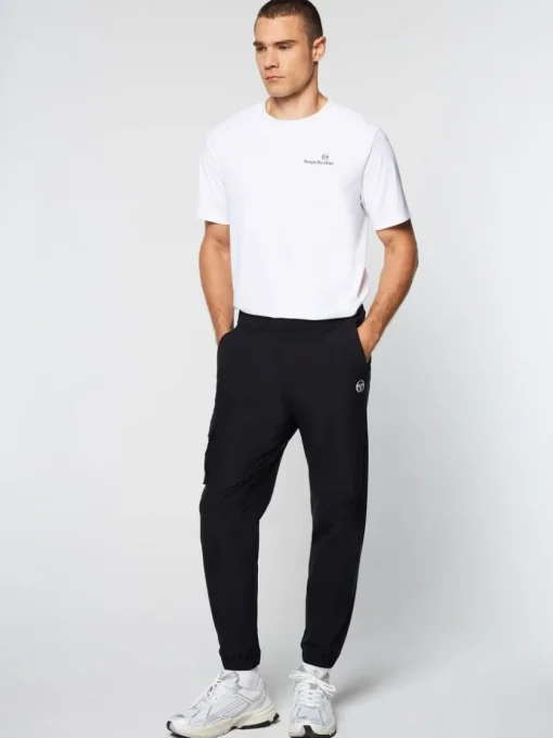 View All|Sergio Tacchini Woven Cargo Jogger Pants- Black