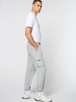 View All|Sergio Tacchini Woven Cargo Jogger Pants- Heather Grey