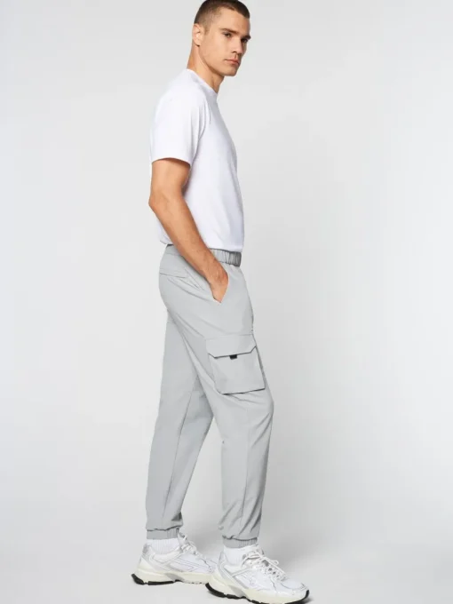 View All|Sergio Tacchini Woven Cargo Jogger Pants- Heather Grey