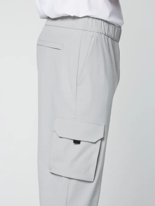 View All|Sergio Tacchini Woven Cargo Jogger Pants- Heather Grey