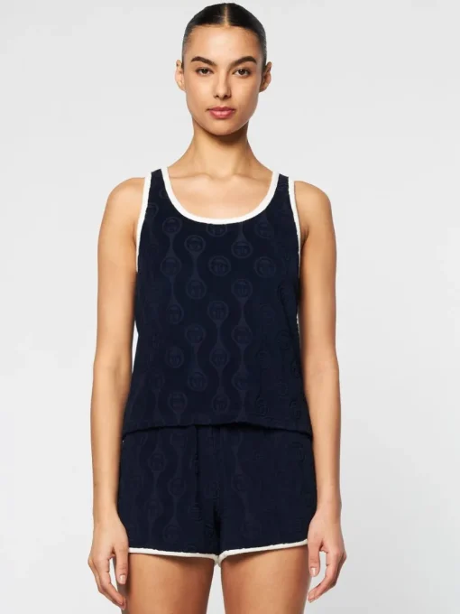 Tops And Sports Bras|Sergio Tacchini Zona Tank- Maritime Blue